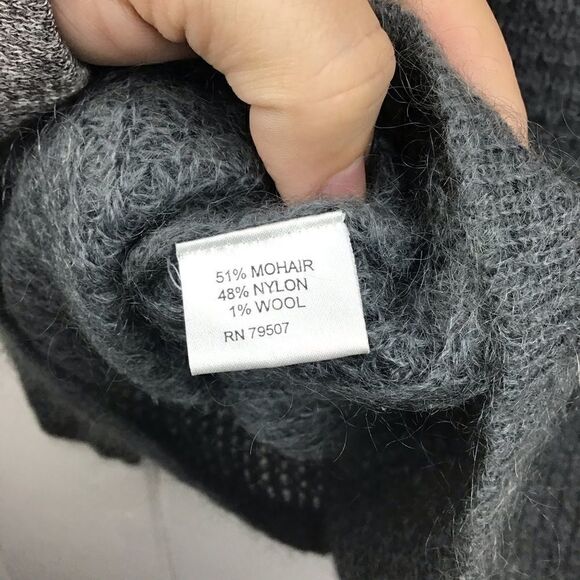 ISDA & CO Gray Knit Mohair V-neck Sweater XS - Picture 6 of 6